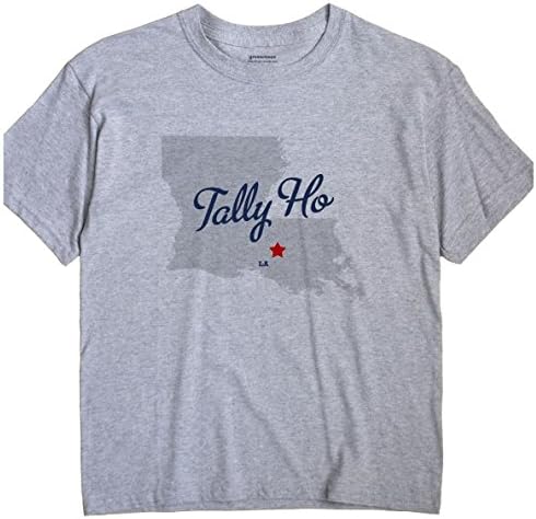 Tally Ho Louisiana LA MAP GreatCitees Unisex Souvenir T Shirt