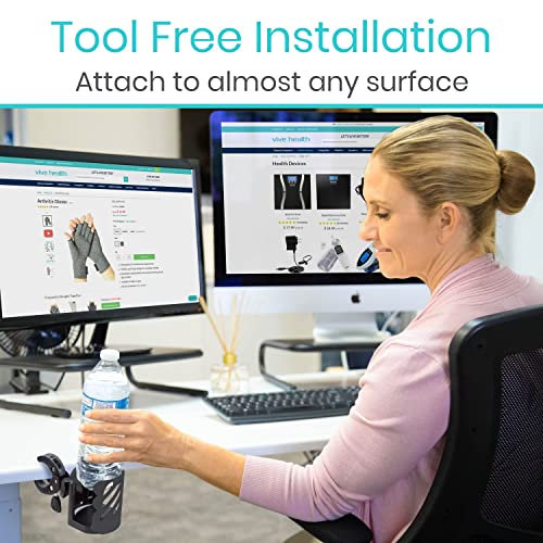 Vive Wheelchair Cup Holder for XL Drinks for Strollers, Walkers