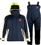 Navis Marine Sailing Jacket with Bib Pants for Men Women Waterproof Breathable Rain Suit Fishing Foul Weather Gear