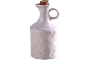 tisueteyi Ceramic Olive Oil Dispenser With Cork Closure Craftsmanship And Leak-proof Features Storing Vinegar And Wine Oil Bo