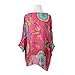Doinshop Elegant Female Blouses Bohemian Print Loose Tank Batwing Sleeve Shirts (L)