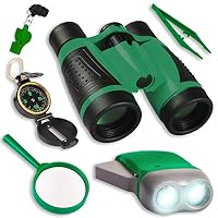 UTTORA Kids Binoculars Toy Set，Outdoor Explorer Kit Children