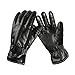 Winter Warm Gloves Men's Leather Driving Outdoor Sports Fleece Lined Touch Screen Texting Gloves by REDESS