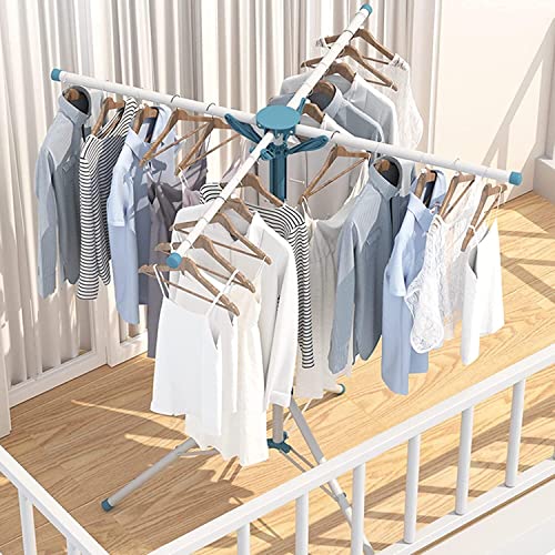 CARYWON Tendedero Plegable para Ropa, Tendedero para Ropa, Soportes Tendederos, Portátil de Acero Inoxidable Tendedero de Ropa Plegable, Tendedero Plegable y Extensible para Interiores y Exteriores