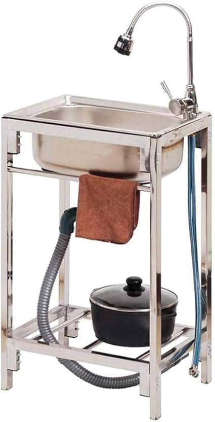 XIYEE Fregadero De La Casa, Lavabo Doble Multifuncional De Cocina con