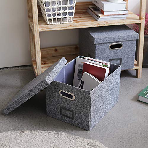 SUPERJARE File Box for Hanging Files, Set of 2, Storage Office Box with 60 lbs Weight Capacity