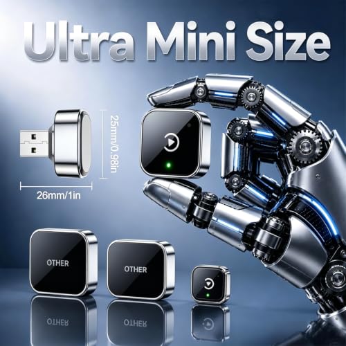 2026 Upgraded Wireless CarPlay Adapter for iPhone＆Android, 2-in1 Carplay and Android Auto WIireless Adapter, Small Size, Plug and Play, Fast and Stable Connection -No Latency to Screen | 2026 Upgraded 2-in1 Carplay and Android Auto Wireless Adapter, Plug and Play,Fast and Stable Connection -No Latency to Screen