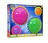 Hedstrom Sensory Knobby Balls, 4 Balls, 2 Sizes