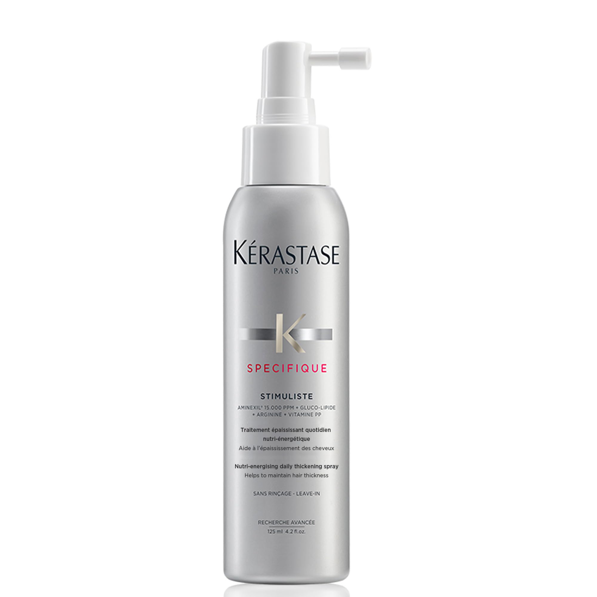 Kérastase Specifique, Nourishing Leave-In Daily Anti-Fall Nourishing & Strengthening Spray, For Thinning Hair & Hair-loss, With Arginine, GL, and Aminexil, Stimuliste, 125ml