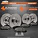 Max Brakes Front & Rear Premium Brake Kit [ OE Series Rotors + Ceramic Pads ] KT069343 Fits: 2008-2016 Buick Enclave | 2009-2017 Chevy Traverse | 2007-2016 GMC Acadia