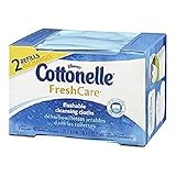 Cottonelle Fresh Care Flushable Cleansing Cloths Refills 84 Count Packages - Packaging May Vary - 2 Pack (168 Count)