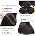 Ossilee Straight Hair Bundles with Closure Brazilian Virgin Hair Three Part Lace Closure with Bundles 8a Straight Hair with Closure (16 18 20+14 Three Part Closure, Natural Color)