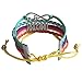 Myhouse  Cute Unicorn Bracelet Wristband Handmade Rainbow Jewelry Infinity Love Charm Gifts (Unicorn Head)