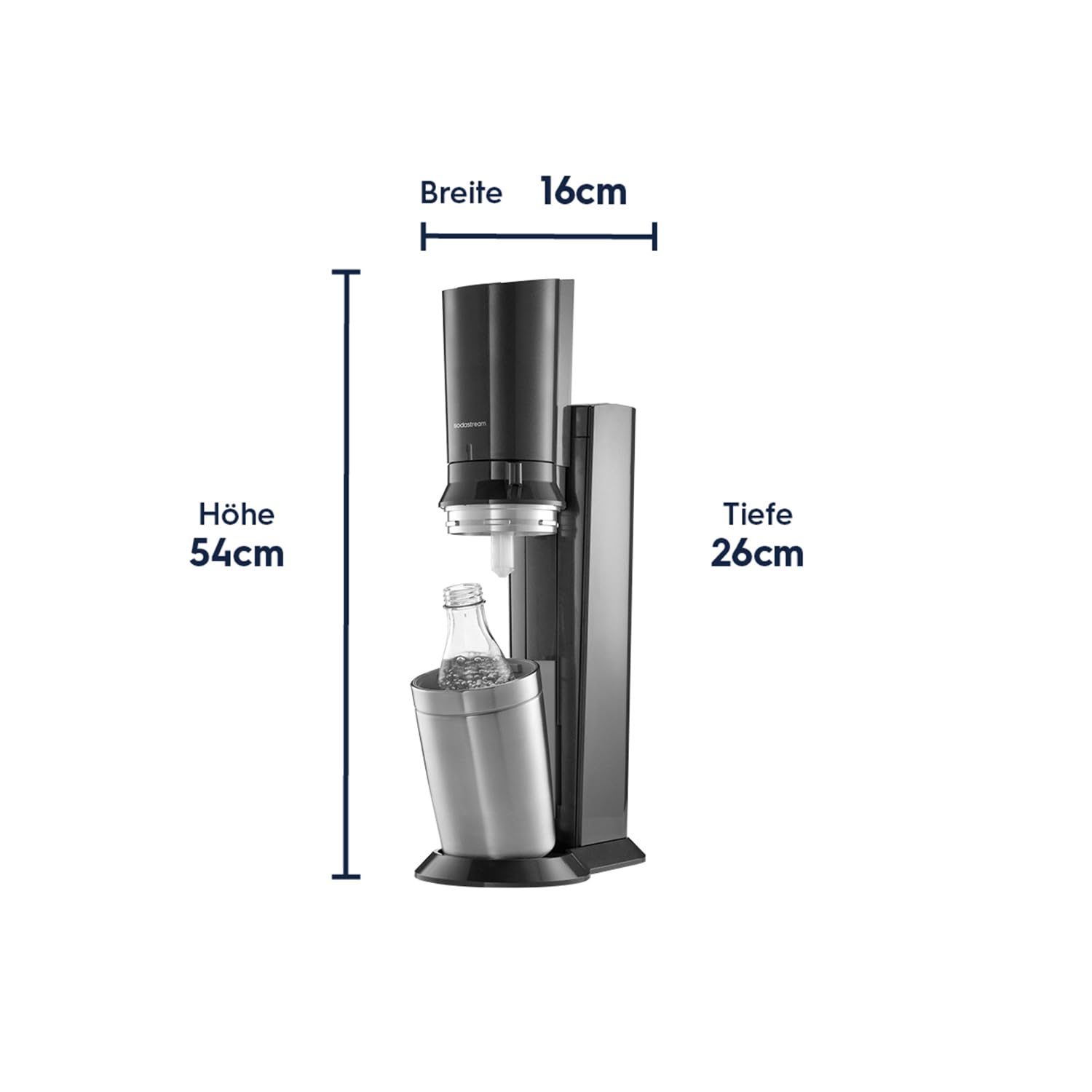 SodaStream Crystal 3.0 Wassersprudler mit 2x Quick-Connect CO2-Zylinder und 2x Glaskaraffen 2