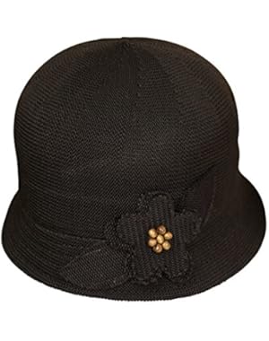 Brown Hat with Flower