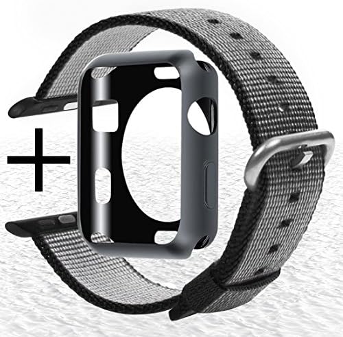 IWATCH BANDS 42mm - ALTAR Sport Edition Bands Woven Nylon Durable Replacement iWatch Band Strap for men women Series 1 Series 2 Series 3 Including Secure Stainless Steel Clasp Buckle Premium TPU