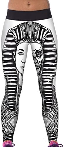 LoveLiness Women Queen of Egypt Digital Printed Yoga Workout Capri Leggings
