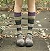Santwo Colorful Stripe Warm Wool Blend Knited Hold-up Boot Crew Socks Leg Warmer 1-5 Pairs Size - US 6.5-10.5 (model 2-5 Pack)