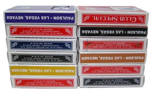 12 mixed decks casino playing cards used in real nevada…
