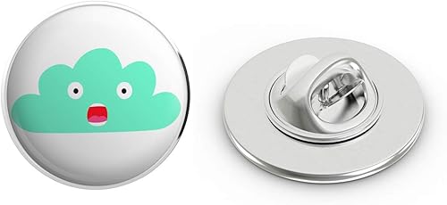 Amazon Brk Studio キュートで愛らしいかわいい表情 雲 絵文字 カートゥーン ラウンド メタル 0 75インチ ラペルピン ハット シャツ ピン タイタック ピンバック ブローチ 通販