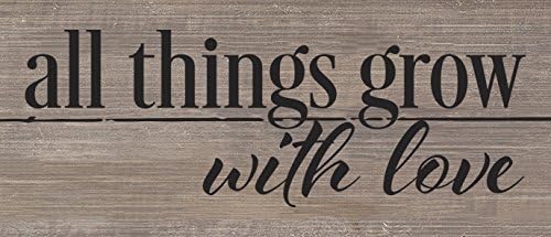 Artistic Reflections Pallet Art RE1080dn All Things Grow with Love, 14" x 6", Multicolored