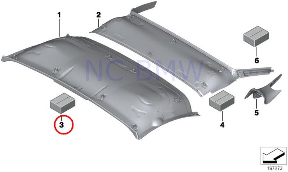 BMW Genuine Fastening Kit For Headliner Automotive