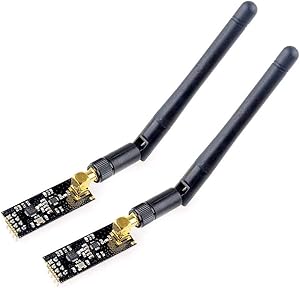 HiLetgo 2pcs NRF24L01+PA+LNA Wireless Transceiver RF Transceiver Module with SMA Antenna 2.4G 1100m