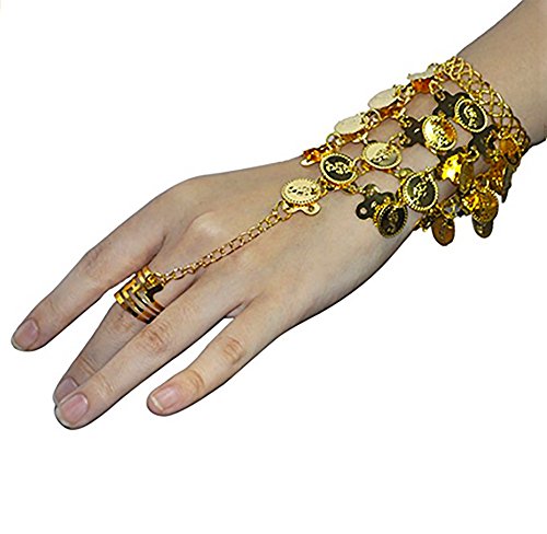 Seawhisper Belly Dance Gold/Silver Coins Necklace and Earrings Bracelets