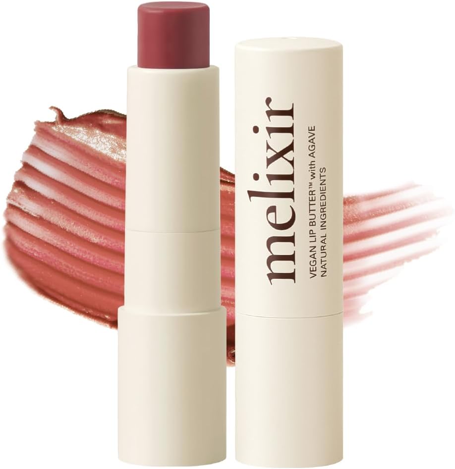 Melixir Vegan Lip Butter 12 Colors Nudy Rose Hydrating Tinted Lip Balm