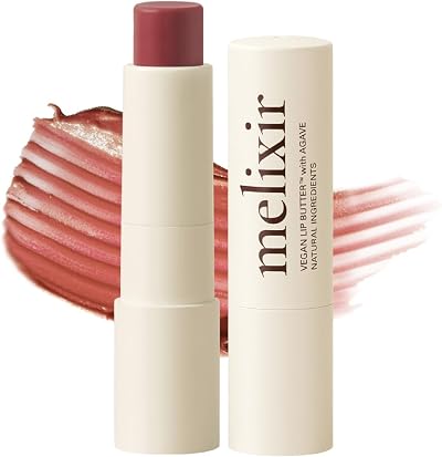 Melixir Vegan Lip Butter 12 Colors Nudy Rose Hydrating Tinted Lip Balm