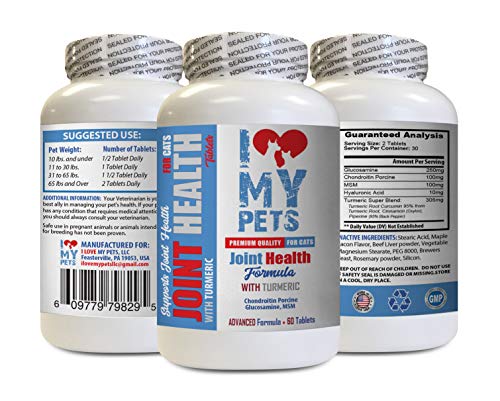 I LOVE MY PETS LLC cat Joint Health Treats - Cats Joint Health with Turmeric - Powerful Formula - VETS Choice - Turmeric for Cats - 1 Bottle (60 Treats)