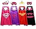 Kids Dress Up Costumes For Girls Super Hero Capes And Mask Set of 4 Party Favor