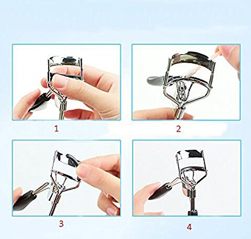10PCS Black 0.98" Silicone Elastic Replacement Cushion Eyelash Clip Curler Rubber Refills Mat Silicone Pad Makeup Tool Fit Most Eyelash Curler