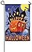Evergreen Suede Happy Halloween Trailer Garden Flag, 12.5 x 18 inches