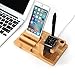 Kollea 4 in 1 Apple Watch Stand Charging Stand Bracket Docking Station Holder for iPhone iPad Apple Watch, Bamboo Wood