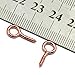 MonkeyJack Mini Screw Eye Pins Bail Peg for Jewelry DIY Pack of 50 - Rose Gold