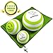 Massage Ball - 3 Set - Deep Tissue Massage Therapy, Myofascial Release, Trigger Point Massager - Muscle Pain Relief, Muscle Knots Foam Ball, Self Massage Physical Therapy Ball (Green/White)