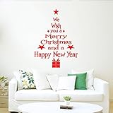 Coxeer Christmas Wall Stickers Wall Quotes Removable Wall Decals