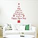 Coxeer Christmas Wall Stickers Wall Quotes Removable Wall Decals