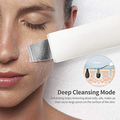 Skin Scrubber, Comedone Extractor Pore Cleaner Blackhead Whitehead Remover Skin Exfoliator Dead Skin Remover, Skin Care Tools Face Spatula for Facial Deep Cleansing Moisturizing and Lifting