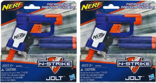 Nerf N-Strike Jolt Blaster (blue) 2 Pack - 2 BLASTERS and 4 DARTS