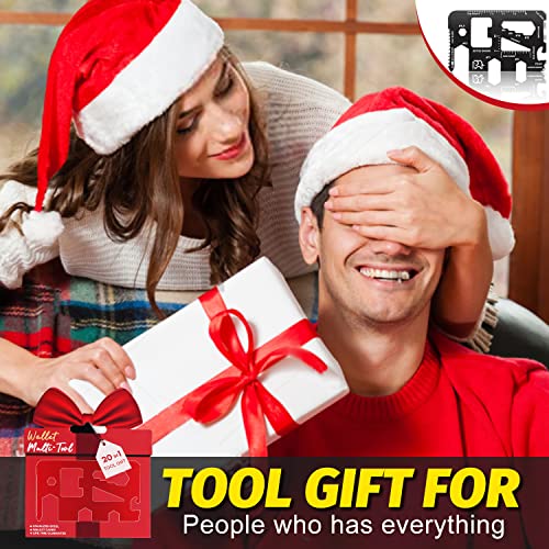 Gifts for Men Dad Him, Stocking Stuffers for Men, 20-in-1 Credit Card Multitool, Christmas Gifts for Men Who Have Everything, Cool Gadgets for Men Husband, Boyfriend, Grandpa, Adults, Tool for Men