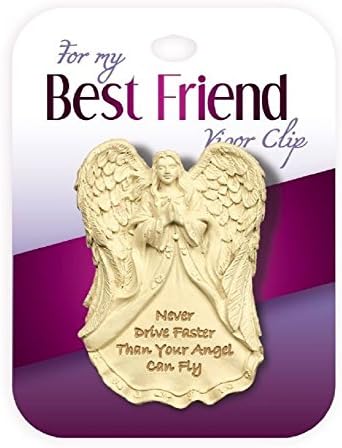 For My Best Friend, Never Drive Faster Than Your Angel Can Fly Visor Clip.