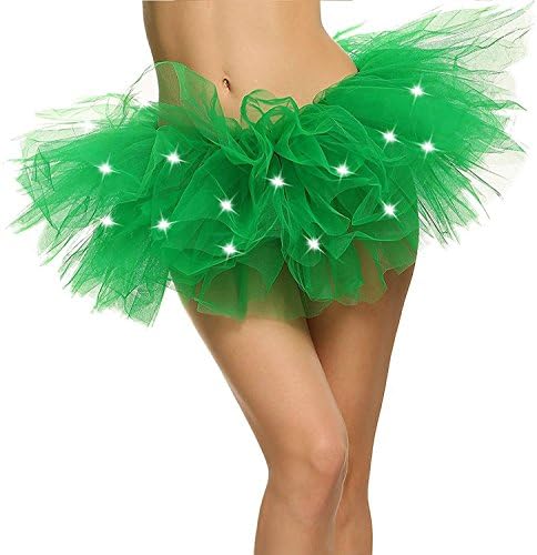 Divas Love Women's LED Light Up Neon Tulle Tutu Skirt