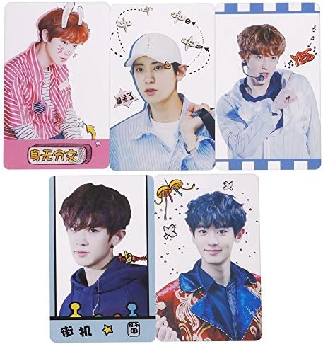 LEIZENG 5pcs Kpop Transparent Hand Card EXO BTS TWICE Photocard Decor