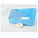Pet Small Rat Toilet, Square Potty Trainer Corner Litter Bedding Box Pet Pan for Small Animal/rabbit/guinea Pig/galesaur/ferret(Blue)