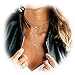 SHEGRACE 925 Sterling Silver Double Layered Necklace, with Three Round AAA Zircon Pendant, 16