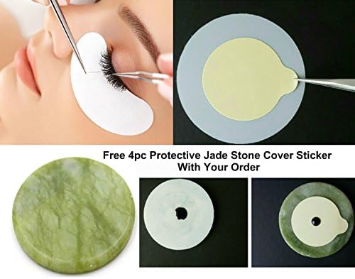 Jade Stone + Free Protective Sticker for Eyelash Extension Glue / Eyelash Extension Kit Glue Adhesive Holder Pallet
