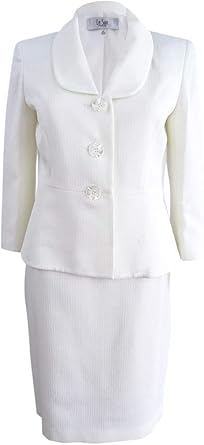 amazon white skirt suit