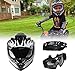 XFMT DOT Youth Kids Motocross Offroad Street Dirt Bike Helmet Youth Motorcycle ATV Helmet with Goggles Gloves Black Skull L